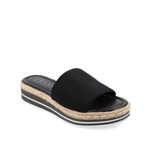 Journee Collection Women's Black Slide Sandals